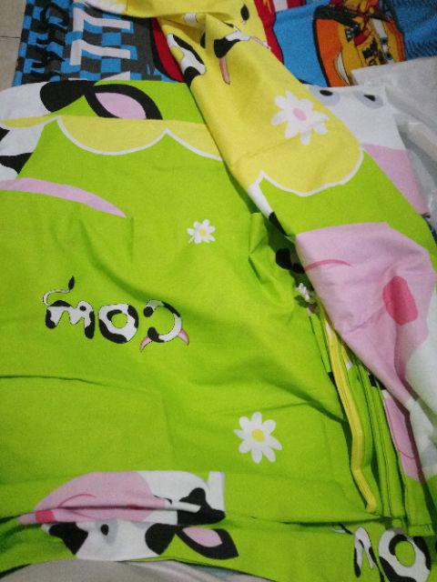 Sprei Anak Anti Geser Katun Lokal Motif Captain Whale | Seprei Motif Whale