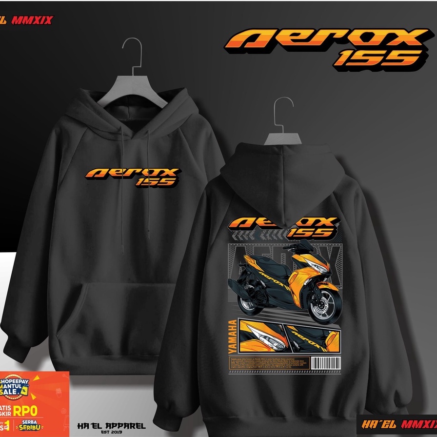 Jaket Hoodie BigSize S - 6XL Hoodie Distro Pria Racing Aerox Fleece Jumbo Riding Sunmori Street Styl