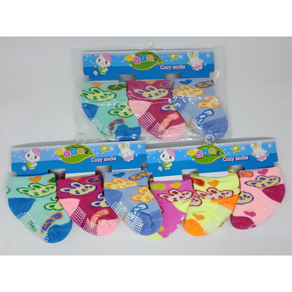 [ HARGA 3 PASANG] Kaos Kaki Bayi Anti Selip Motif Kartun Lucu untuk Anak Balita