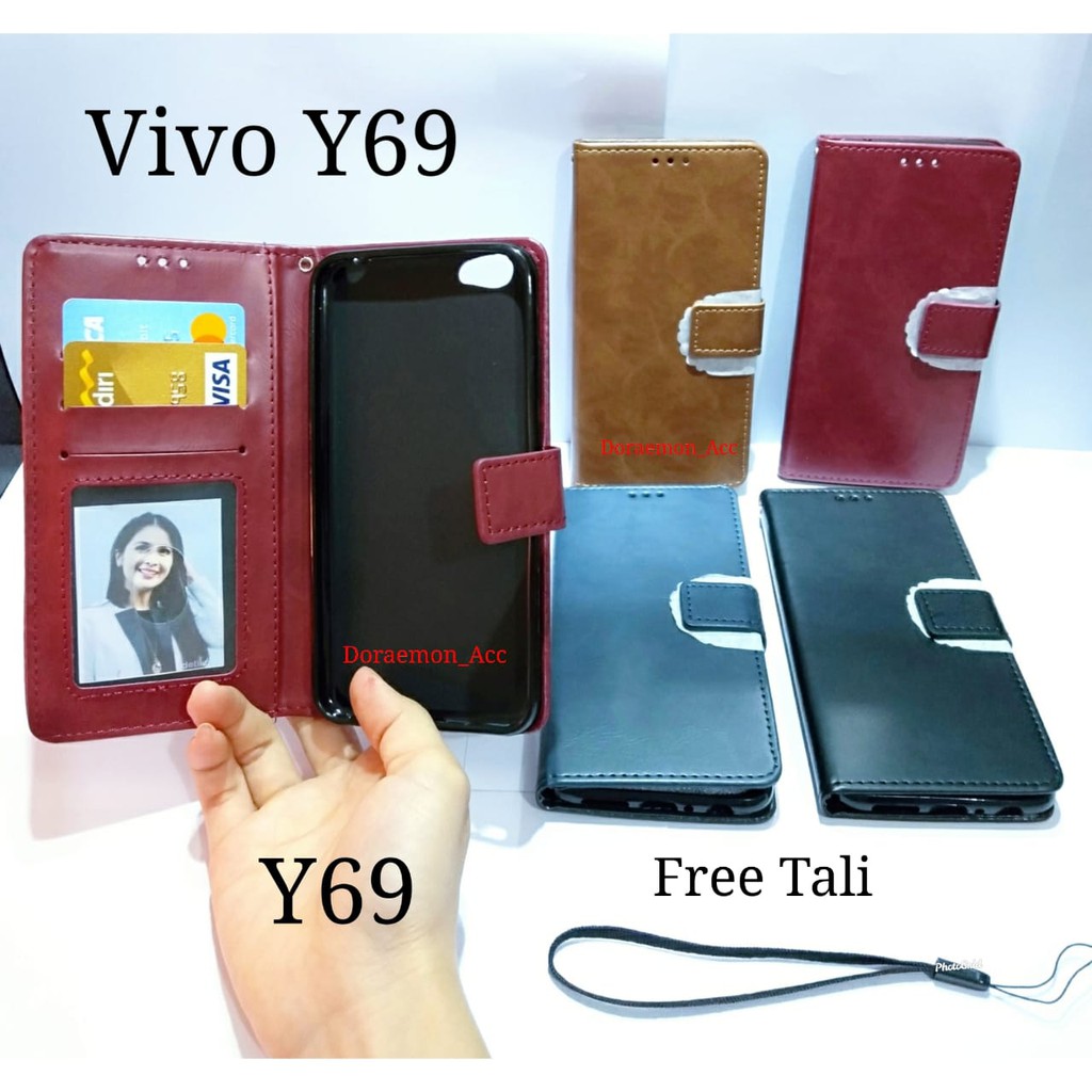 Flip cover vivo Y69 1714 -  Y66/Y65 1719 wallet leather case kulit
