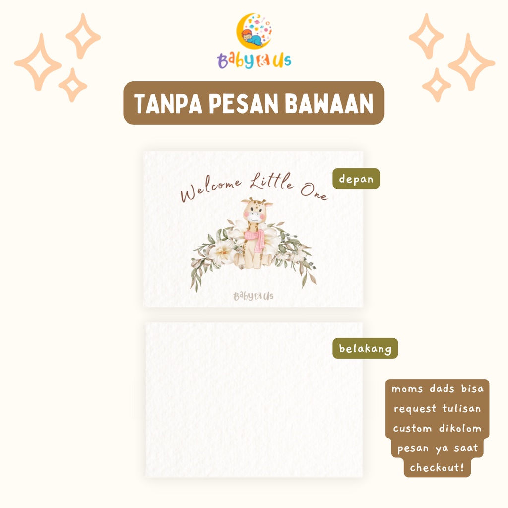 Baby &amp; Us - Kartu Ucapan / Greetings Card Kado Lahiran Bayi Newborn Baby Aesthetic