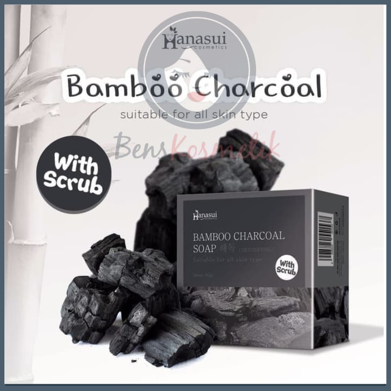 HANASUI SABUN BAMBOO CHARCOAL WITH SCRUB