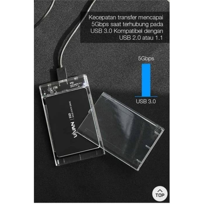 Casing Hardisk External HDD External Case 2.5&quot; USB 3.0 VIVAN