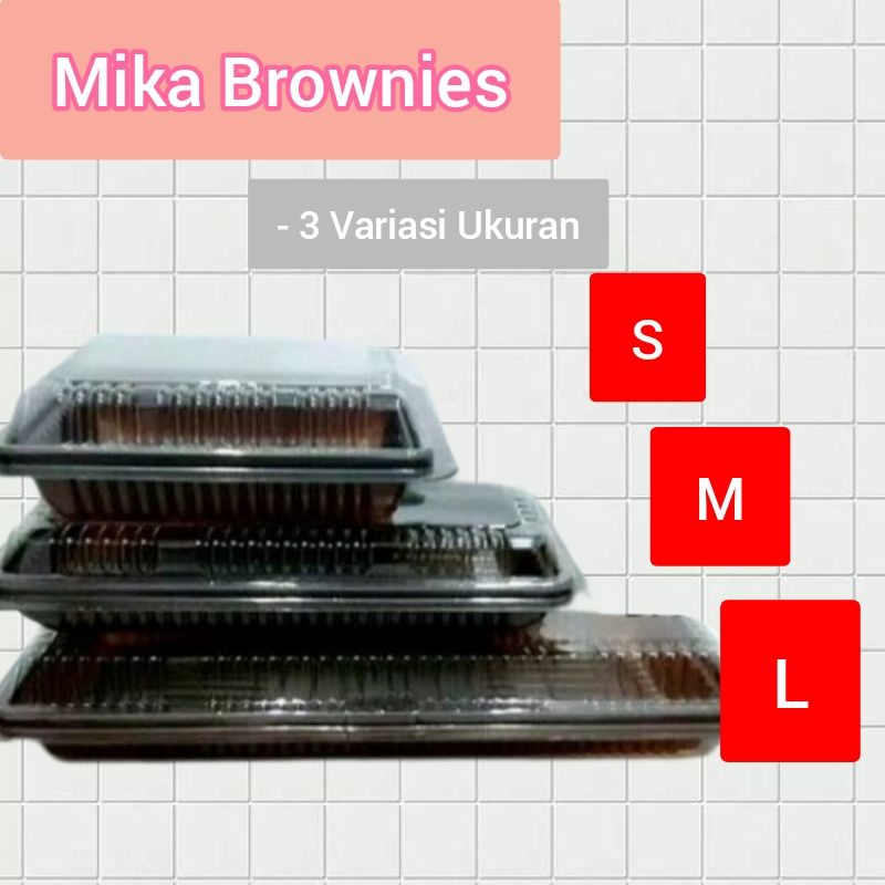 Mika Plastik Untuk kue Brownies Muliapack S,M & L (1pack)
