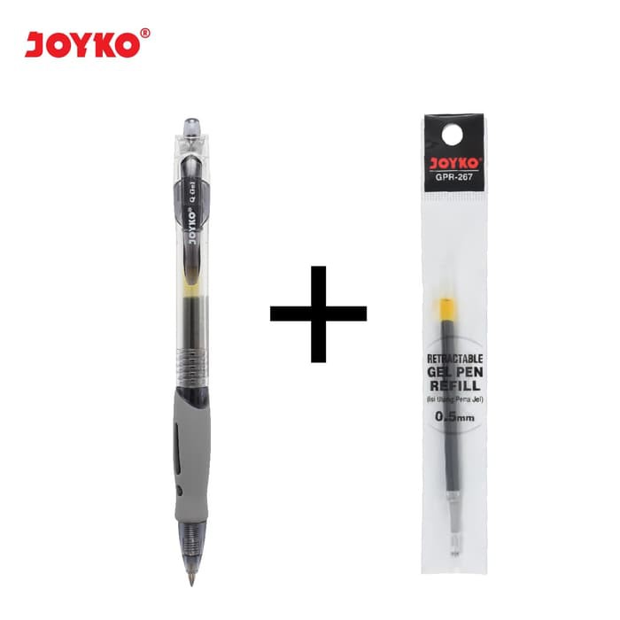 

NEW SALE GEL PEN JOYKO GP-265 / Q GEL / 0.5 MM + GEL PEN REFILL JOYKO GPR-267