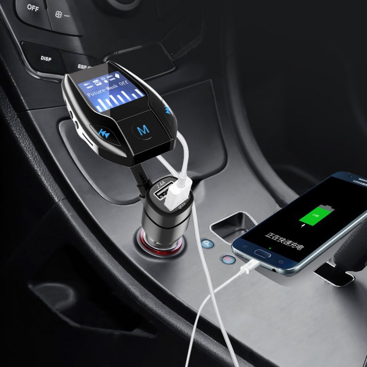 FM35S Qualcomm QC 3.0 Bluetooth Car Radio Transmitter Hands-Free