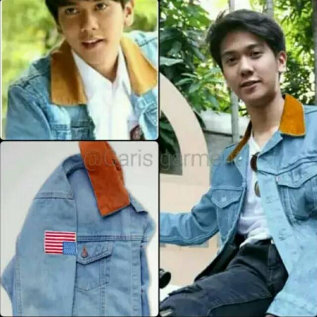 PROMO Jaket DILAN Jeans Bendera USA amerika Pria Levis  