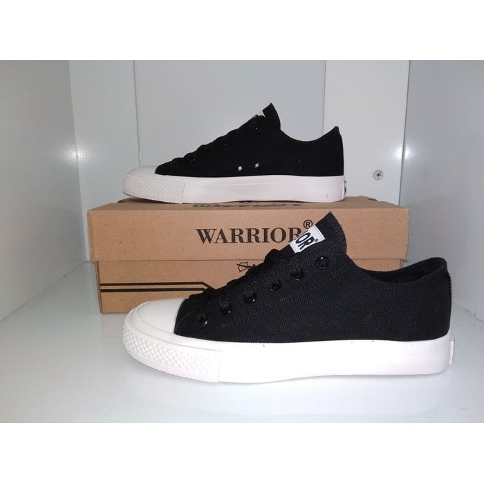 (ORI) Sepatu Warrior / Sepatu Warior Sparta LC Black Black White Termurah