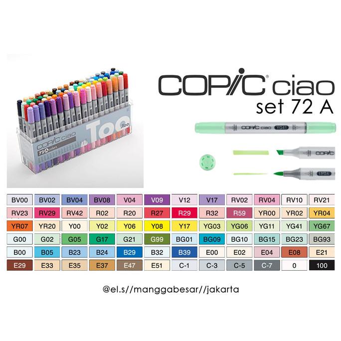 

COPIC CIAO SET 72 A ( 72 WARNA )