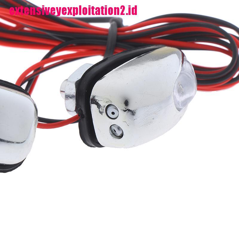 &lt; E2id &amp; &gt; 2pcs Nozzle Spray Wiper Kaca Depan Mobil Dengan Lampu Led