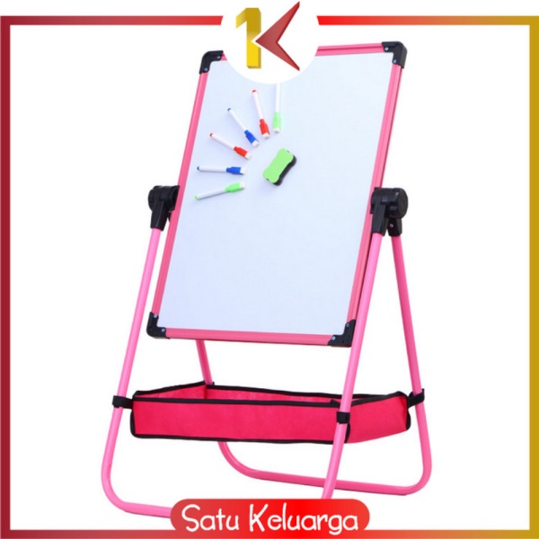 

SK-M133 Papan Tulis Anak Magnetic Multifungsi Keranjang Drawing Board - Pink Diskon