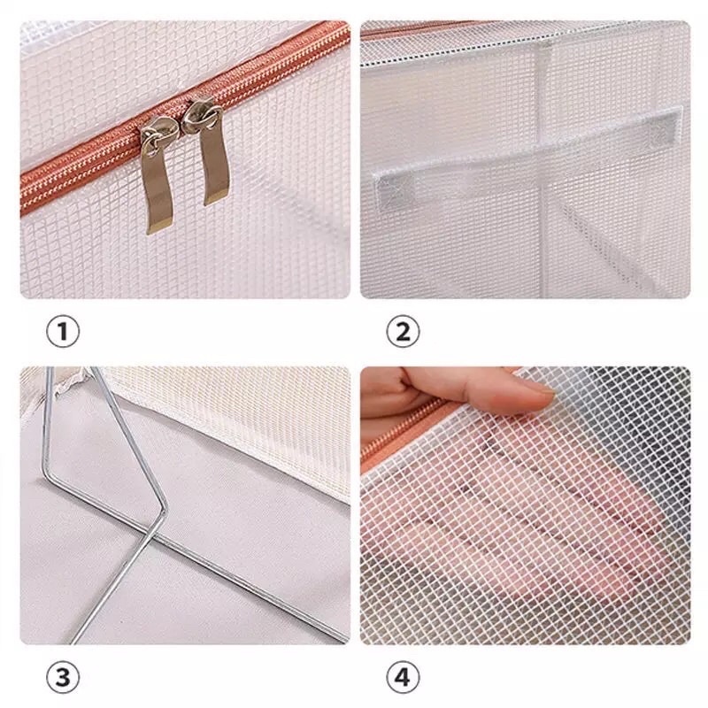 Starlight Kotak Penyimpanan Baju Serbaguna Storage Box Organizer Bag Praktis Kotak Lipat Transparan Tempat Selimut Pakaian