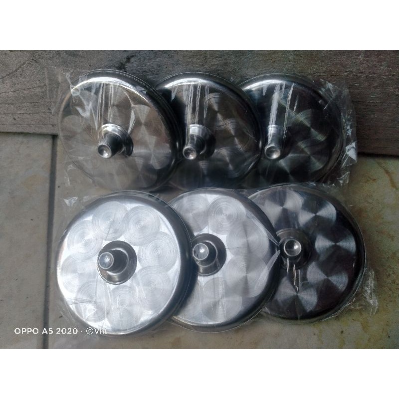 TUTUP GELAS STAINLESS MOTIF/TUTUP CANGKIR 12 PCS