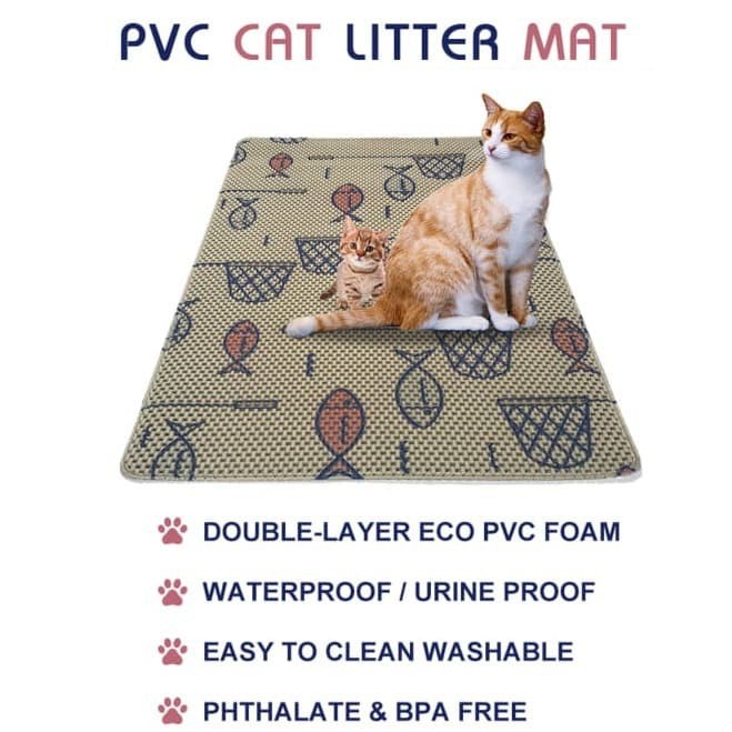 Dual LAYER CAT LITTER MAT Tatakan tempat pasir keset pasir alas kaki