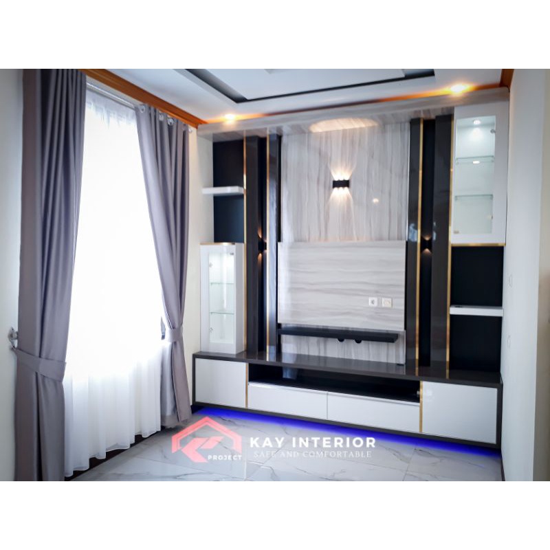 BACKDROP TV Minimalis Modern / Custom Lemari TV