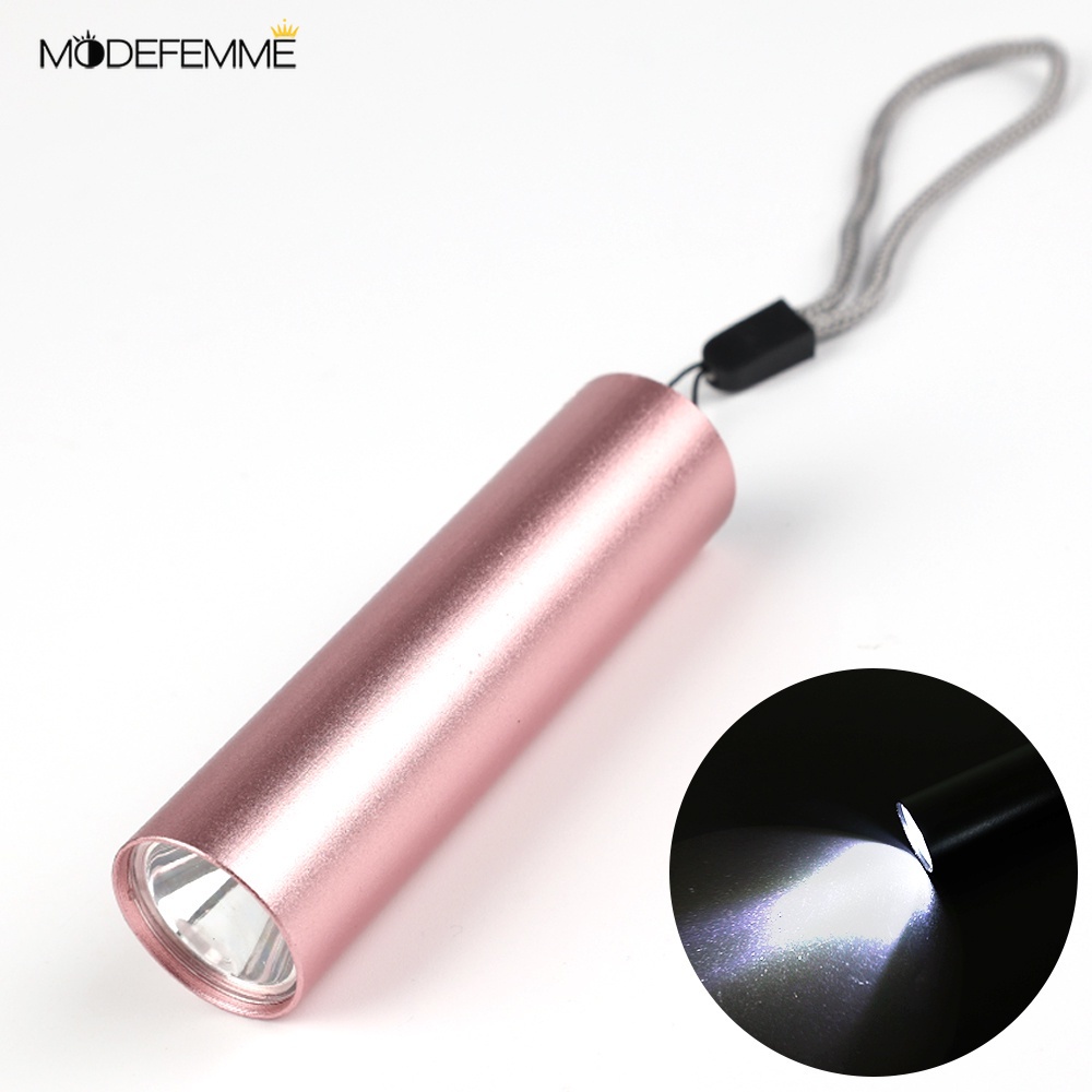 [ Mini Aluminum Alloy USB Rechargeable Flashlight for Hiking Bicycle Camping Survival Emergency ]