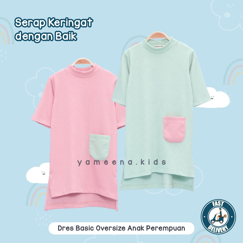 Basic Dres Oversize Anak Perempuan