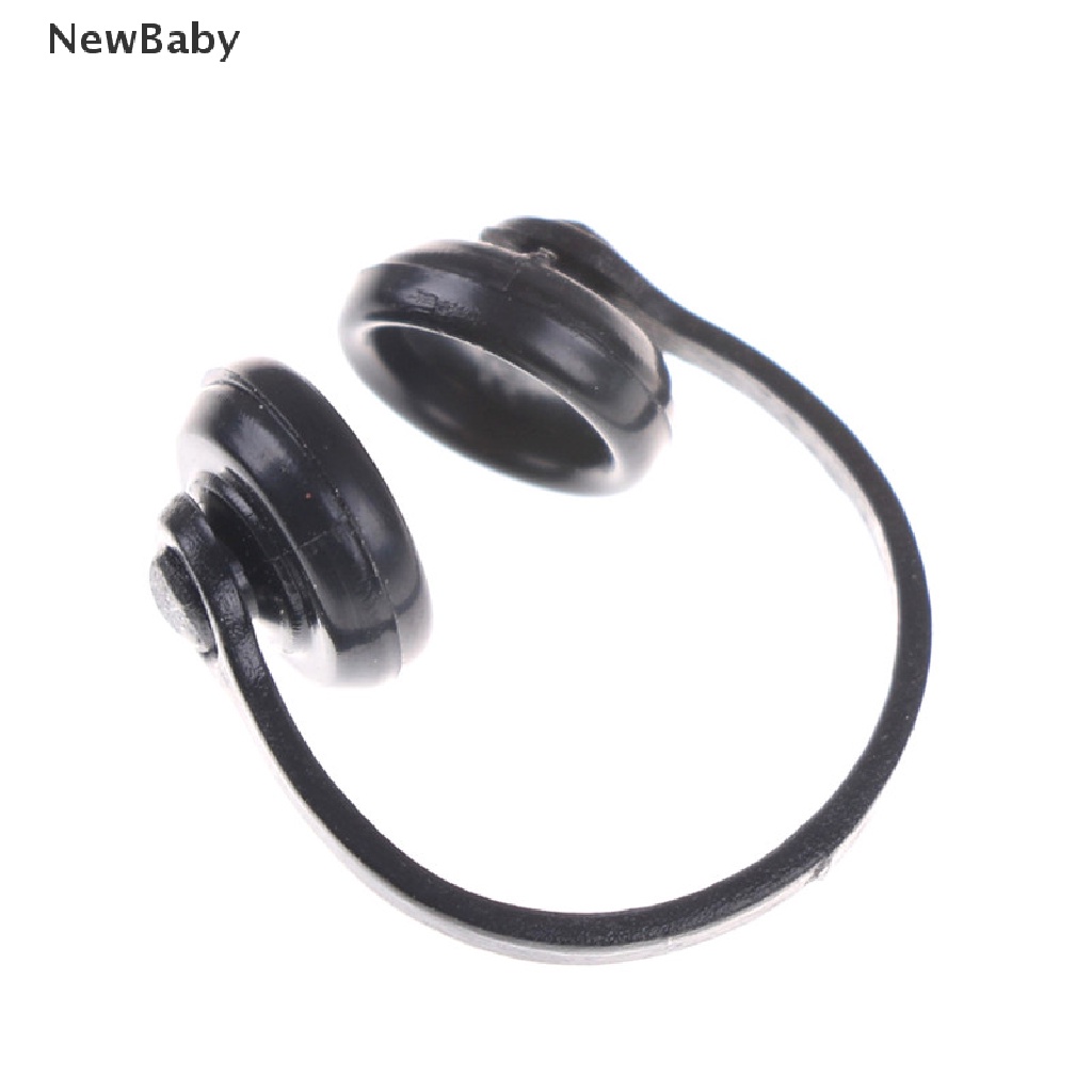 Miniatur Headphone / Earphone Warna Hitam Untuk Aksesoris Rumah Boneka Skala 1 / 12