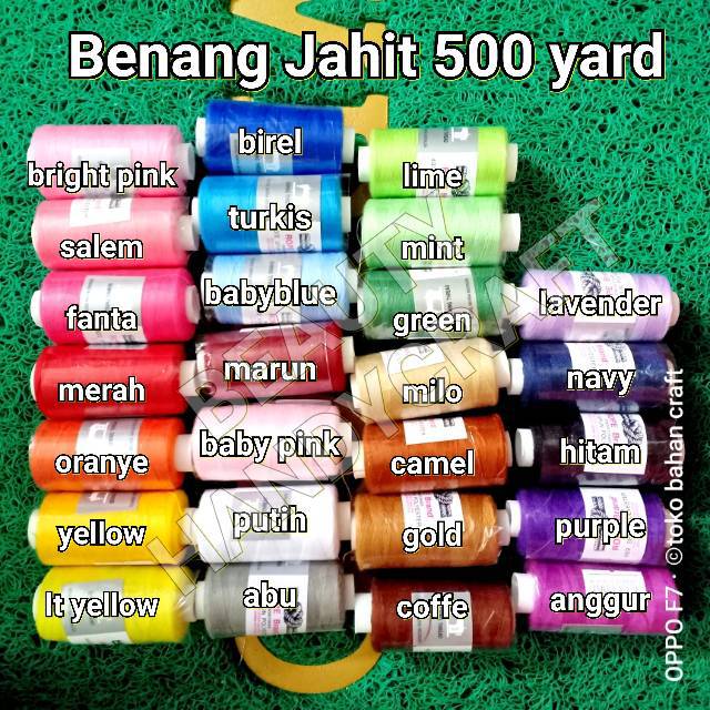 Benang jahit (500 yard) kualitas bagus per rol merk ROPE/YAMALON