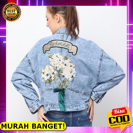 Jaket Crop Jumbo Jeans Denim Jaket Oversize Bigsize Wanita Jaket Jins Cewek Terbaru Kekinian Levis (