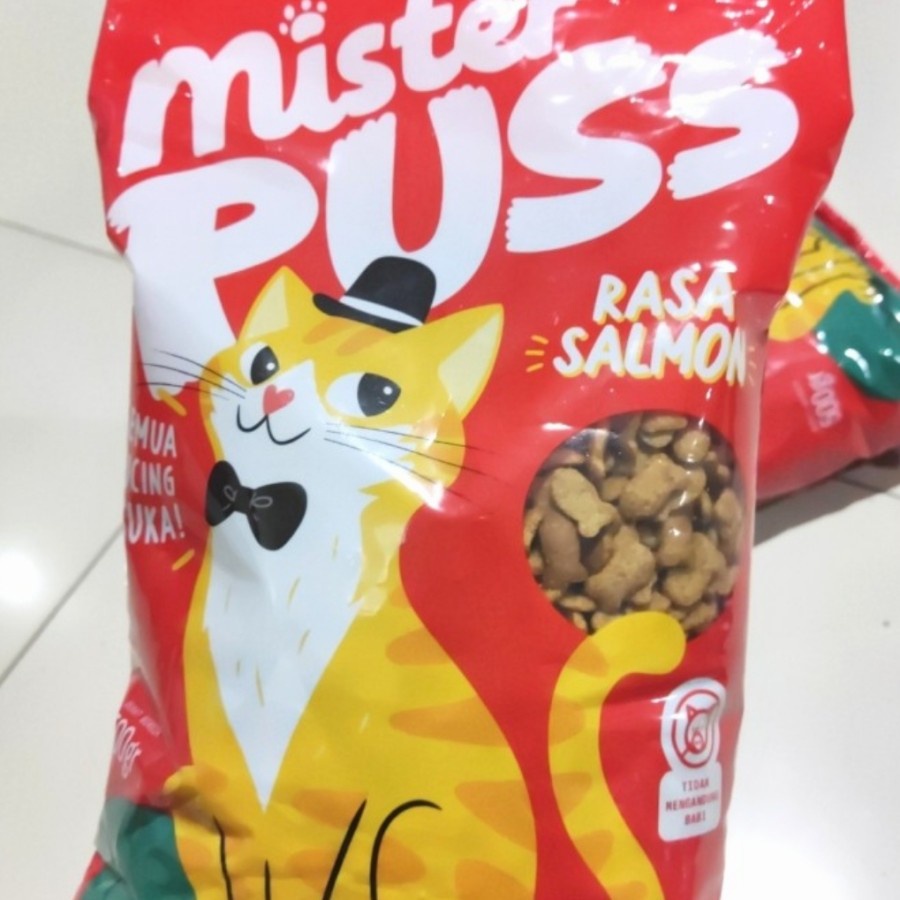 GRAB/GOJEK ( 10 KG ) - MAKANAN KUCING MISTER PUSS 10 KG  NO PORK - RASA SALMON