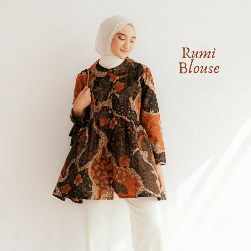 Baju Batik Wanita Modern M L XL XXL Atasan Batik Kerja Wanita Blouse Batik Kantor Batik Modern Seragam Batik