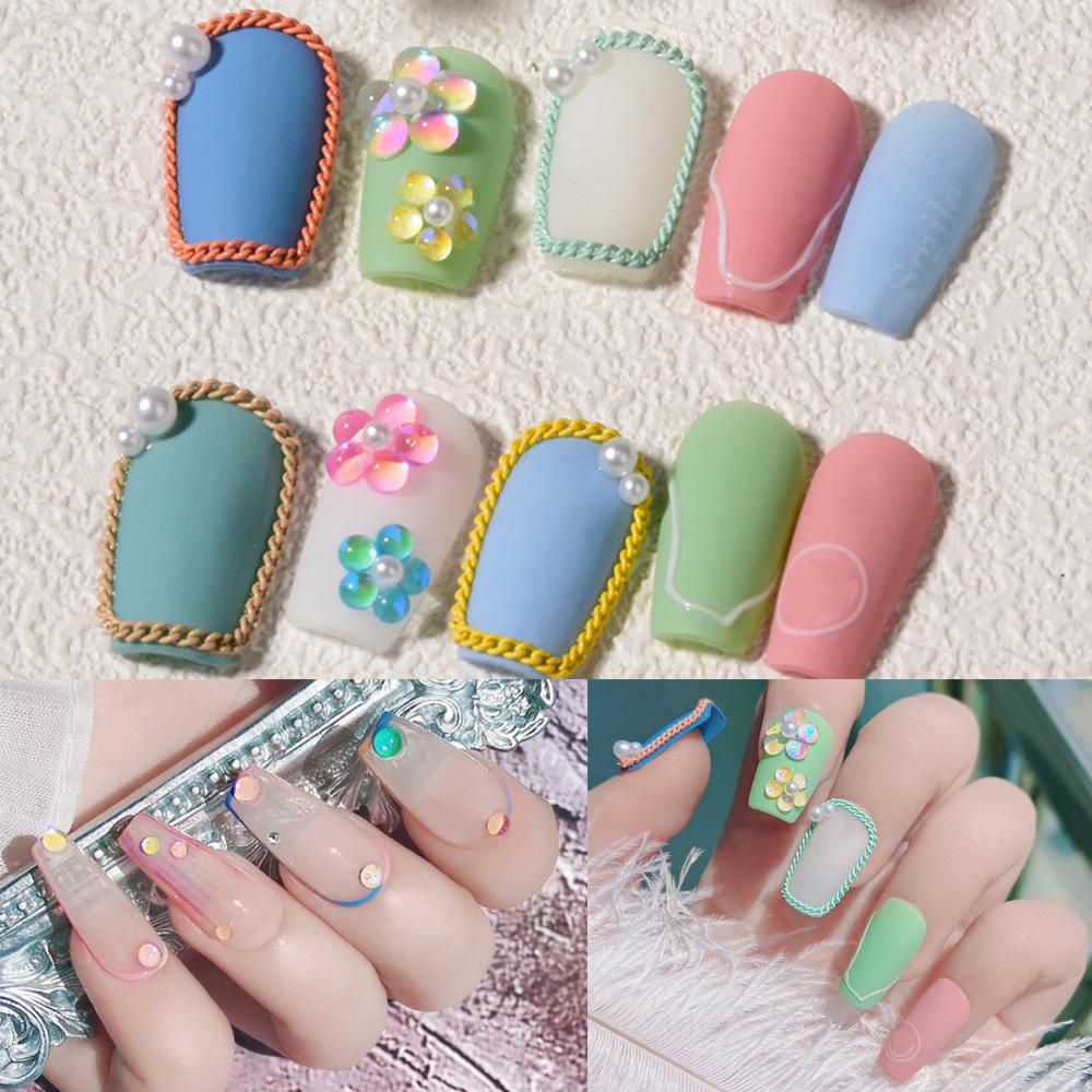 Chookyy 1kotak Kuku Rhinestones Nail Aksesoris Perlengkapan Warna Permen Wanita DIY Manicures Mermaid Dekorasi Kaca Bulat