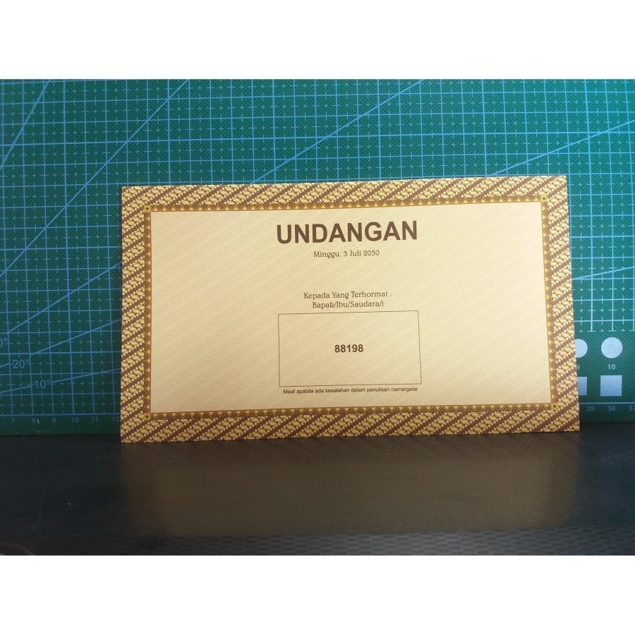 

Undangan Pernikahan Free Plastik + file setting Blangko ERBA 88198