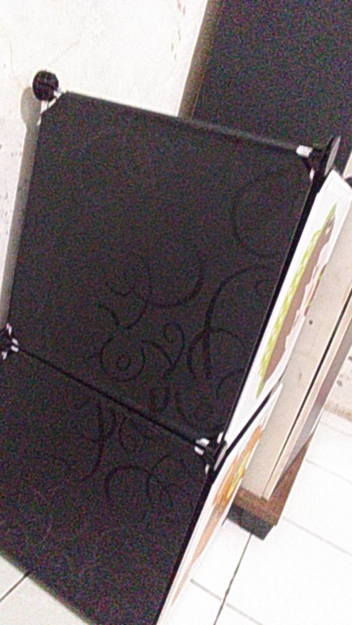 Lemari Portable Pakaian Anak Rak Serbaguna Plastik Lemari Baju Rak Buku 2 Kotak Pintu Kartun