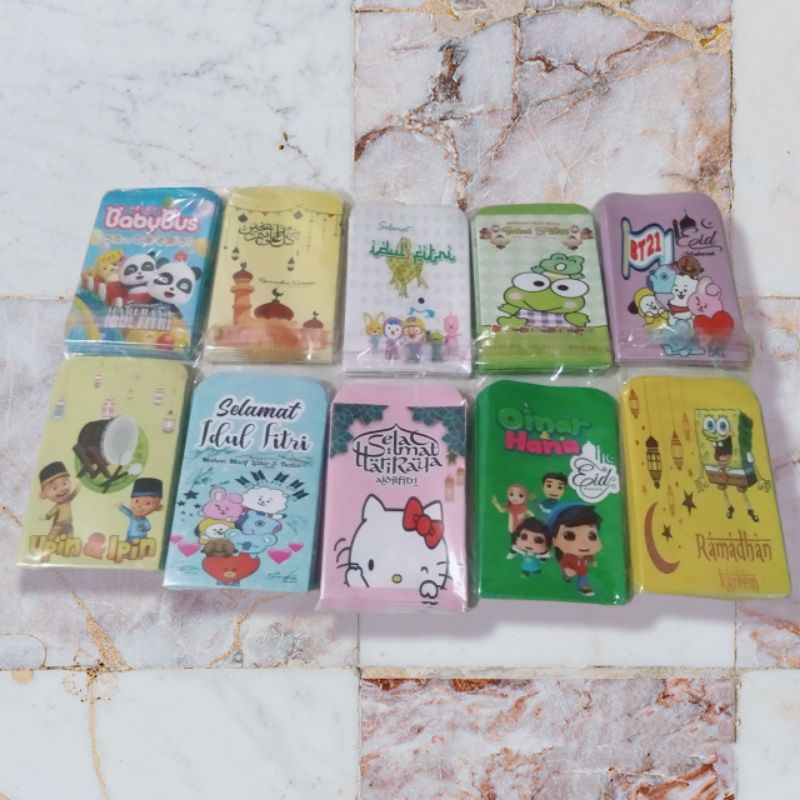 

10 Pcs Amplop Lebaran karakter / Ampau Lebaran Motif