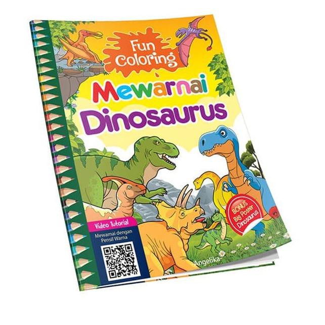 Cod E 230 Buku Mewarnai Pemandangan Hewan Benda Sekitar Dinosaurus Buah Dan Sayur Alat