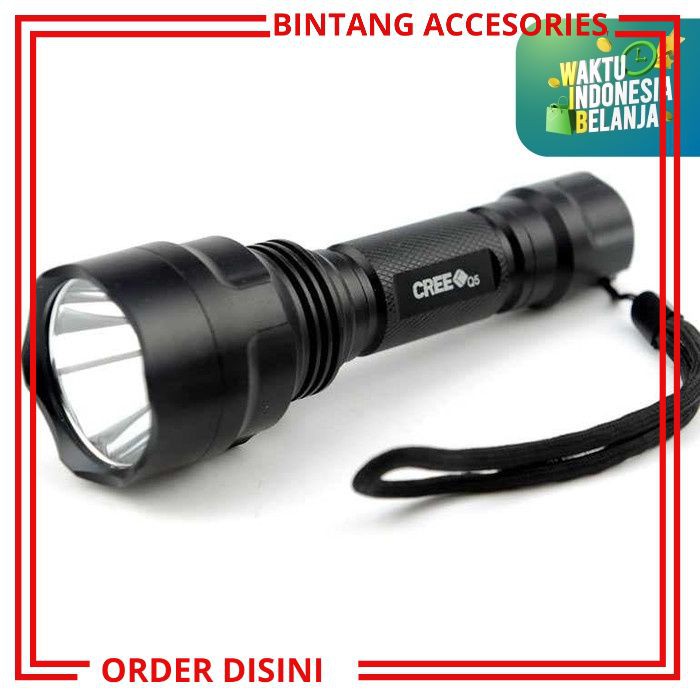 W810 PAKET SENTER POLISI SENTER LED BATRE CAS LAMPU SENTER LAMPU BATRE SENTER ANTI AIR LAMPU CAMPING