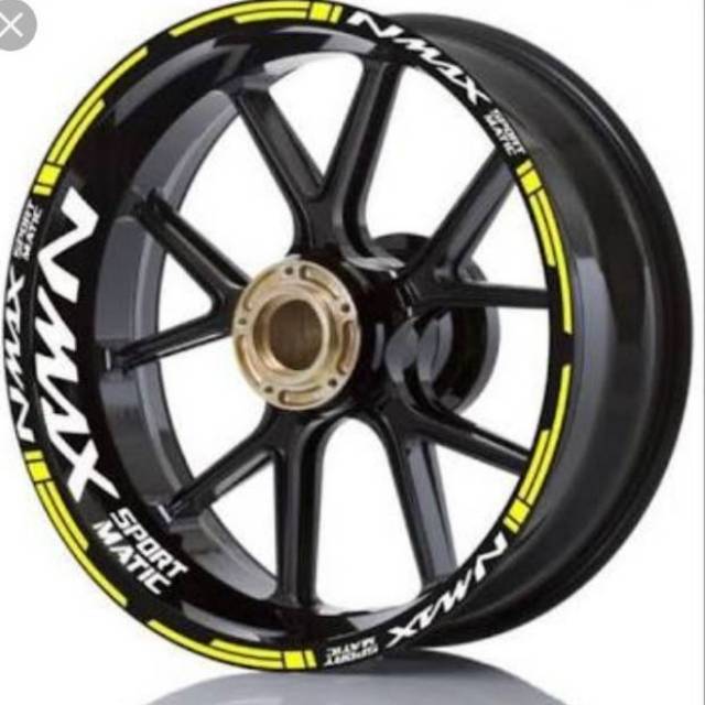Stiker velg motor yamaha Nmax Sport matic pnp utk velg all new nmax  standart pabrik