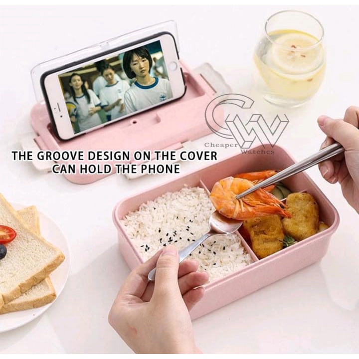 Cheaper-Lunch Box Set Kotak Bekal Makan Jerami Gandum kotak makan