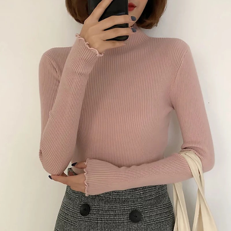 BEFAST - ZEC OOTD Longsleeve Rajut Wanita NYINA / RJT Curly Inner Knit Longsleeve / Inner Wanita Terlaris / Daleman Baju Wanita Hijab / Longsleeve Rajut Kekinian Remaja ABG / Fashion Ala Wanita Korean Style / Termurah / Inner Polos Casual