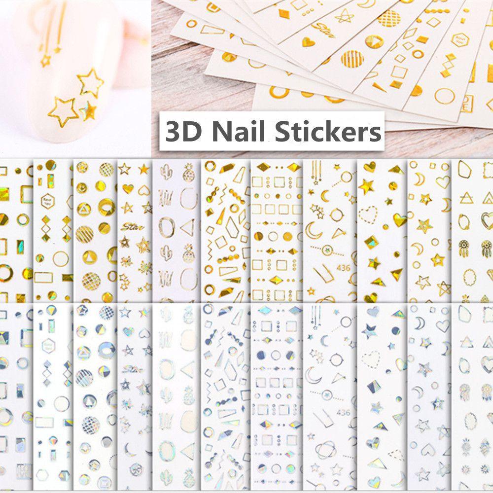 R-flower 3D Stiker Kuku DIY Dekorasi Nail Art Wanita Gadis Manicure