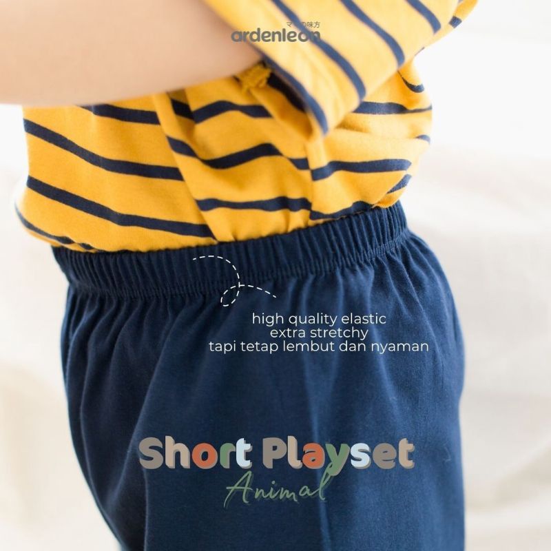 ArdenLeon SHORT PLAYSET ANIMAL UNISEX / Arden Leon Setelan Pendek Anak UNISEX