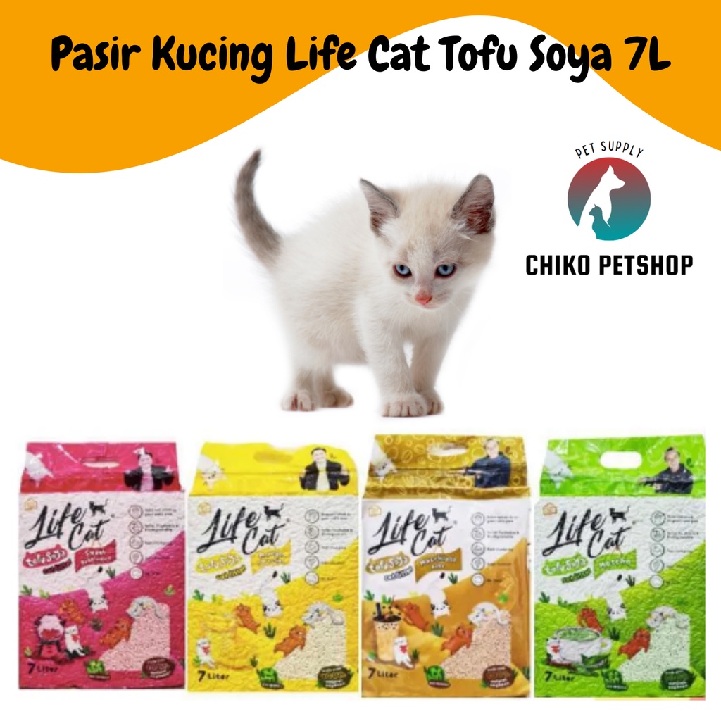 Pasir Kucing LIFE CAT Tofu Soya 7 Liter | TOFU 7 Lt