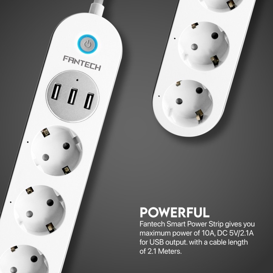 FANTECH Smart Life Power Strip Colokan Stop Kontak Wifi Bardi Smart Extension