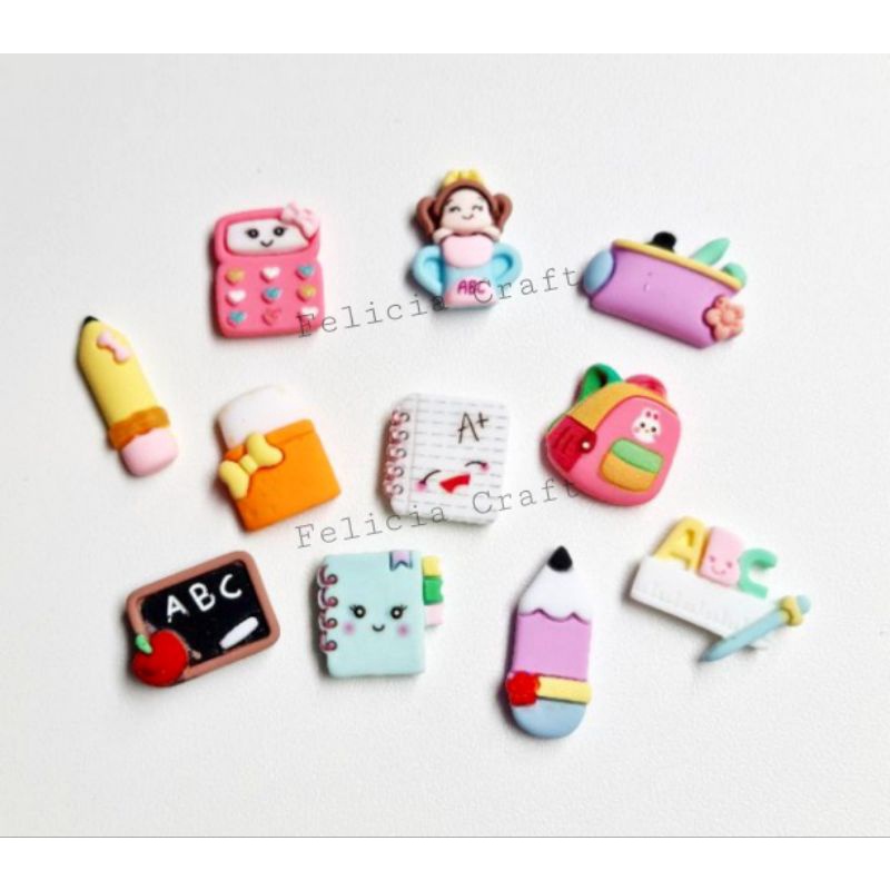 [10pcs] Clay Resin alat tulis Back To School