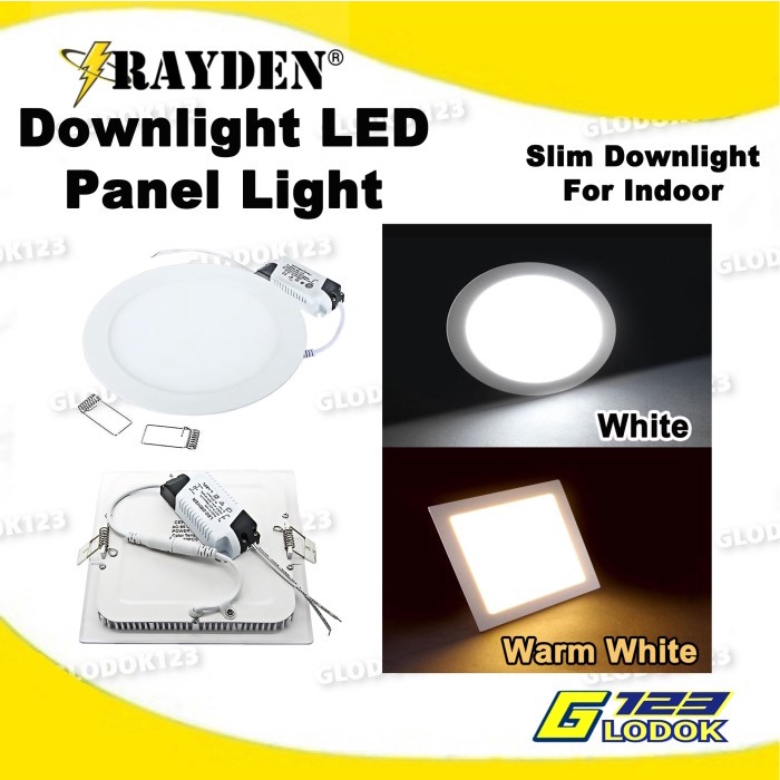 Lampu Downlight 6W 12W 18W Lampu LED Panel Light Indoor Rayden