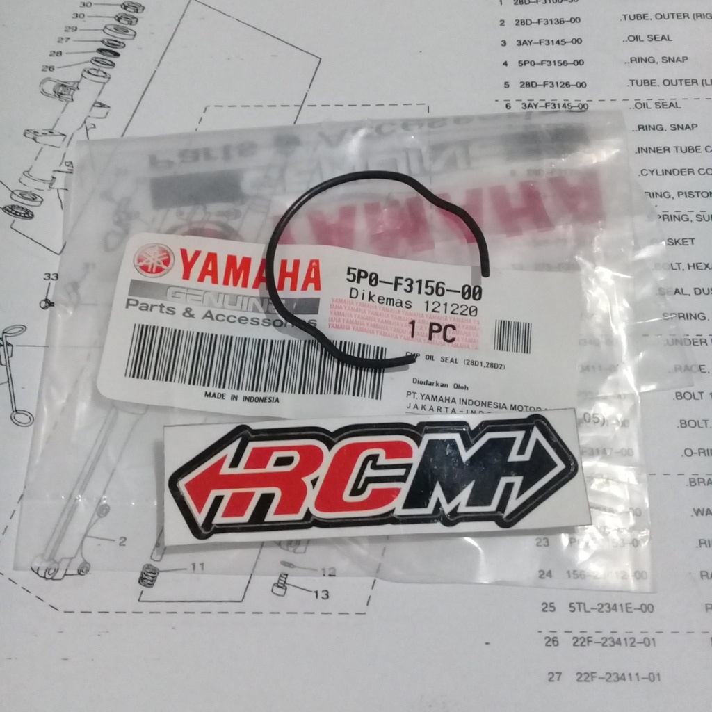 SNAP RING CLIP KANCINGAN SEAL SHOCK DEPAN MIO SMILE MIO J JUPITER Z1 ROBOT VEGA ZR RR 5P0-F3156-00