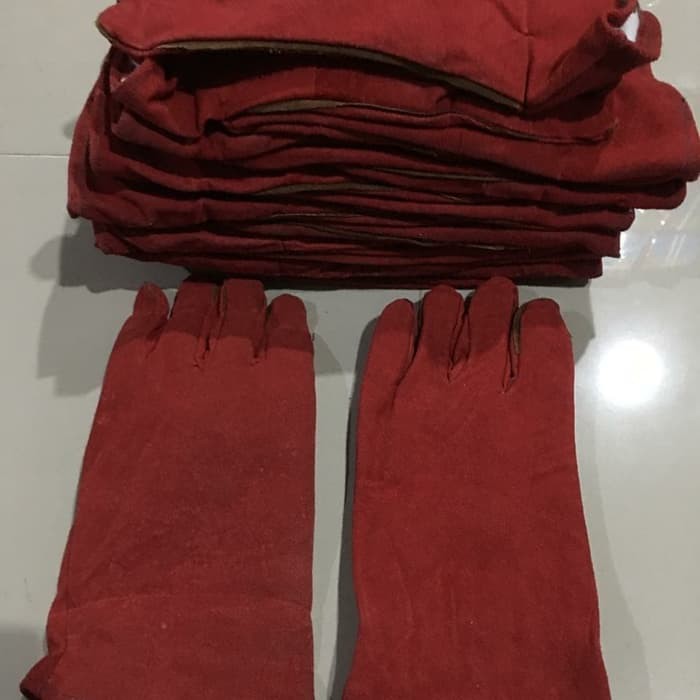 Sarung tangan las merah / Sarung tangan safety