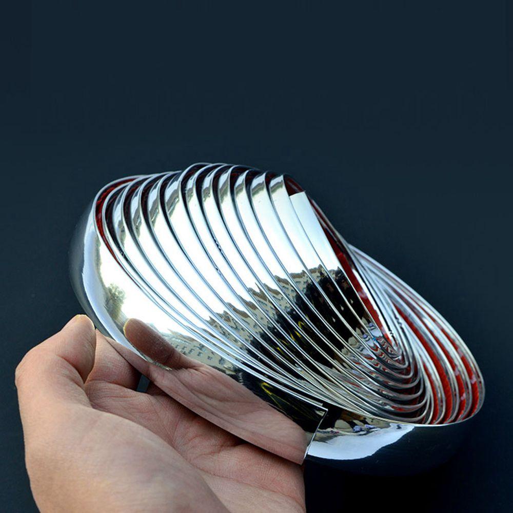 Populer Protector Trim Tape Perekat Diri Anti Tabrak Eksterior Interior Chrome Plate