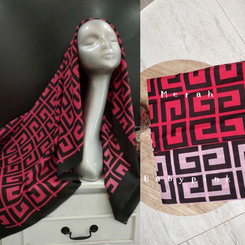 Afrahijab/ Segi Empat Voal Motif 140