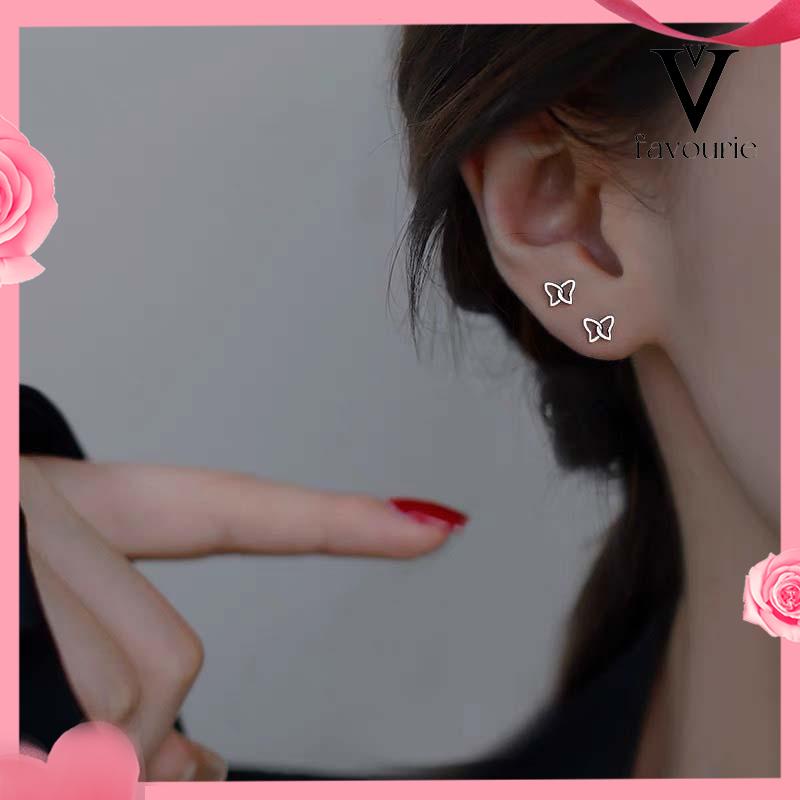 [COD]S925 Silver Stud Earrings untuk Siswa Perempuan Anting Desain Kecil Serbaguna Sederhana-FA