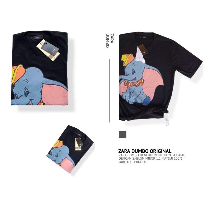 Tshirt zara x disney, zara feat dumbo,zara x mickey