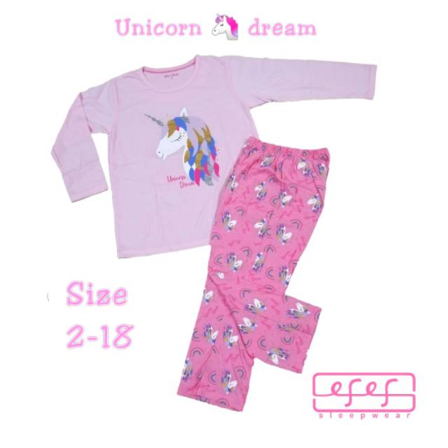 Baju tidur kaos perempuan (anak-remaja)