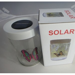 Kupu kupu gerak / putar toples solar power lucu unik untuk kado hadiah