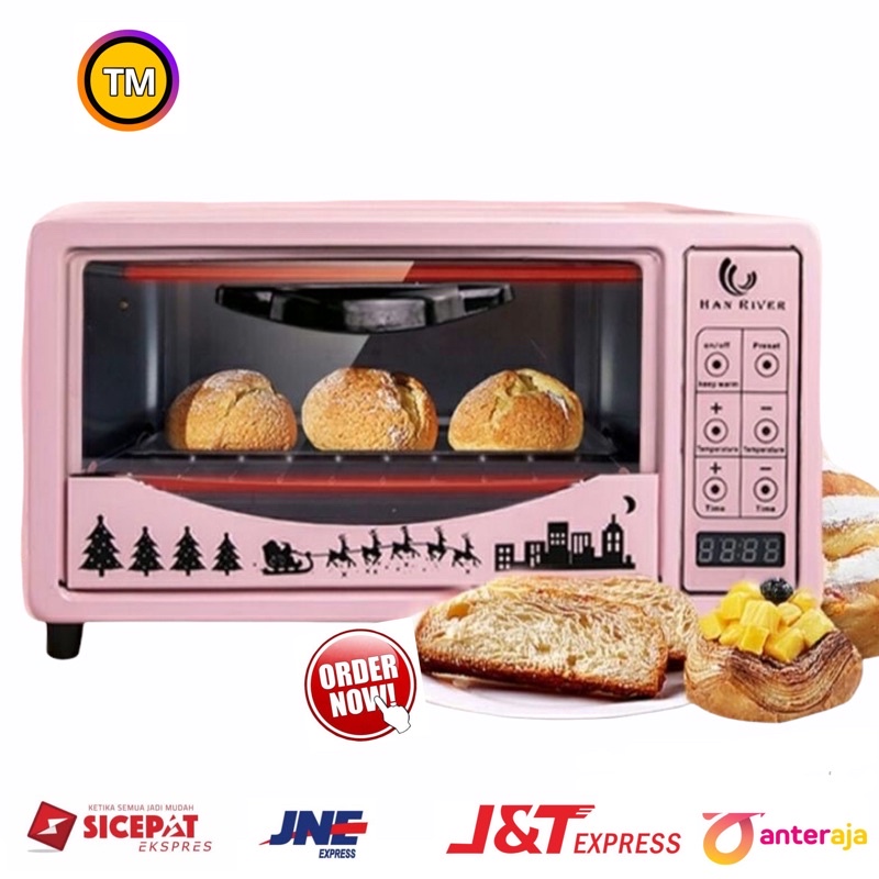 Han River HROV02PK Oven Listrik 12L Layar Sentuh Kontrol Waktu Cerdas